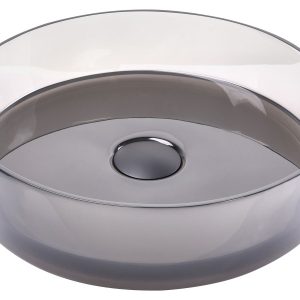 Umywalka nablatowa okrągła 36 cm czarna 537451 Umywalka nablatowa okrągła 36 cm czarna 537451