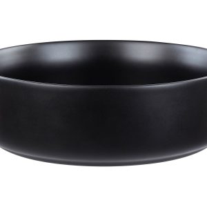 Umywalka nablatowa okrągła 36 cm czarna 306921 Umywalka nablatowa okrągła 36 cm czarna 306921