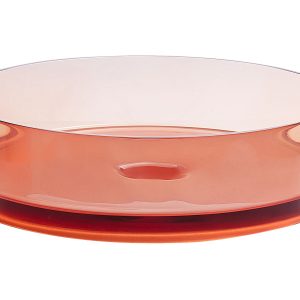 Umywalka nablatowa okrągła 36 cm czerwona 537454 Umywalka nablatowa okrągła 36 cm czerwona 537454