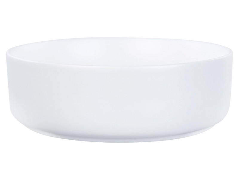 Umywalka nablatowa okrągła 36 cm złamana biel 306929