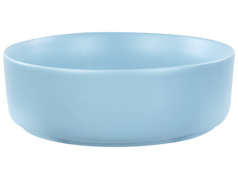 Umywalka nablatowa okrągła 37 cm niebieska 306556