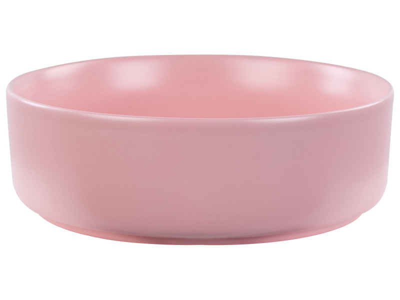 Umywalka nablatowa okrągła 37 cm różowa 306552