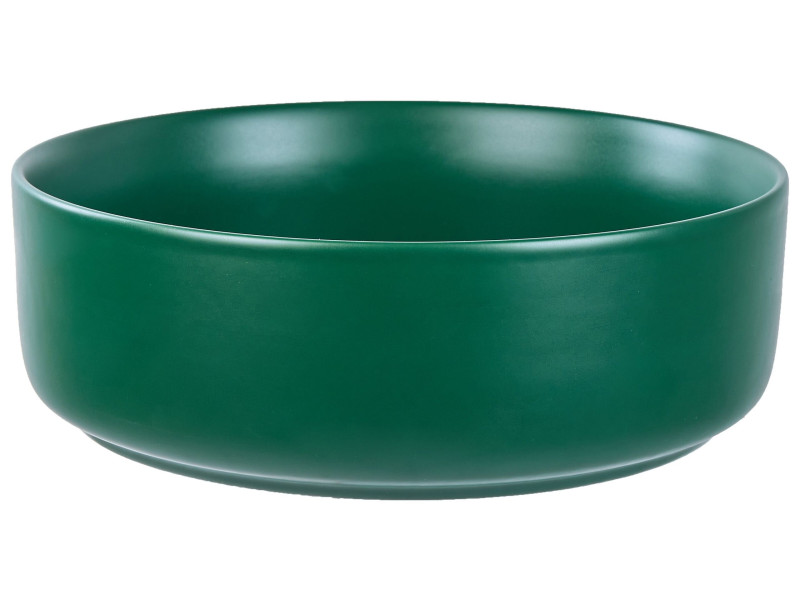 Umywalka nablatowa okrągła 37 cm zielona 306557