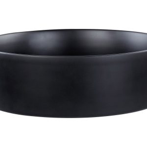 Umywalka nablatowa okrągła 40 cm czarna 306555 Umywalka nablatowa okrągła 40 cm czarna 306555