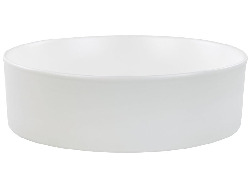 Umywalka nablatowa okrągła 40 cm złamana biel 306558