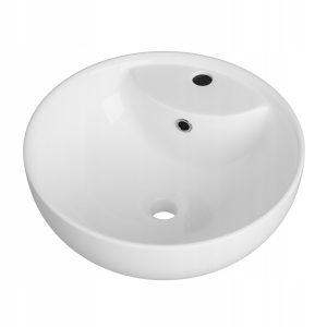 Umywalka nablatowa okrągła biała ceramiczna łazienkowa Java 346088 Umywalka nablatowa okrągła biała ceramiczna łazienkowa Java 346088