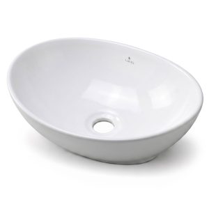Umywalka nablatowa owalna OVALIS ceramiczna 41 cm Biała 1051241