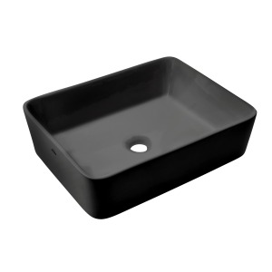 Umywalka Nablatowa Paros Invena 48 Cm Prostokątna, Czarna 224948