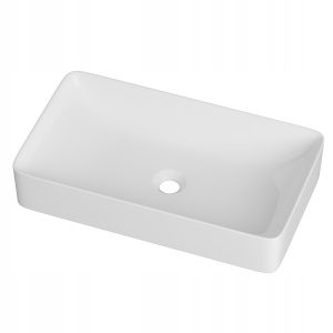 Umywalka nablatowa prostokątna biała ceramiczna na blat Lumi 346090 Umywalka nablatowa prostokątna biała ceramiczna na blat Lumi 346090