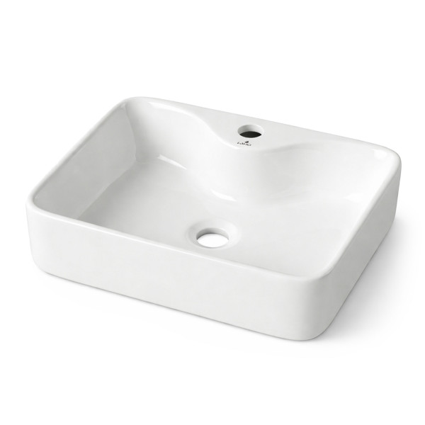 Umywalka nablatowa prostokątna ceramiczna 47 cm Biała 1051237