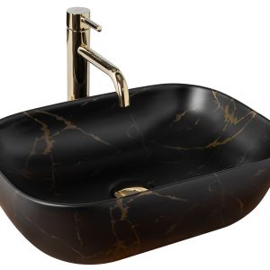 Umywalka nablatowa Rea Belinda Black Marble Mat 88659 Umywalka nablatowa Rea Belinda Black Marble Mat 88659