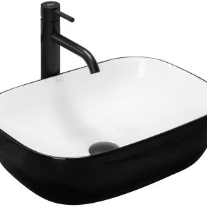 Umywalka nablatowa Rea Belinda Black/White 88642 Umywalka nablatowa Rea Belinda Black/White 88642