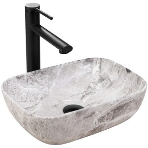 Umywalka nablatowa Rea Belinda mini stone matt 234468 Umywalka nablatowa Rea Belinda mini stone matt 234468