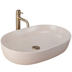 Umywalka nablatowa Rea CLEO 61 BEIGE MATT 216839 Umywalka nablatowa Rea CLEO 61 BEIGE MATT 216839