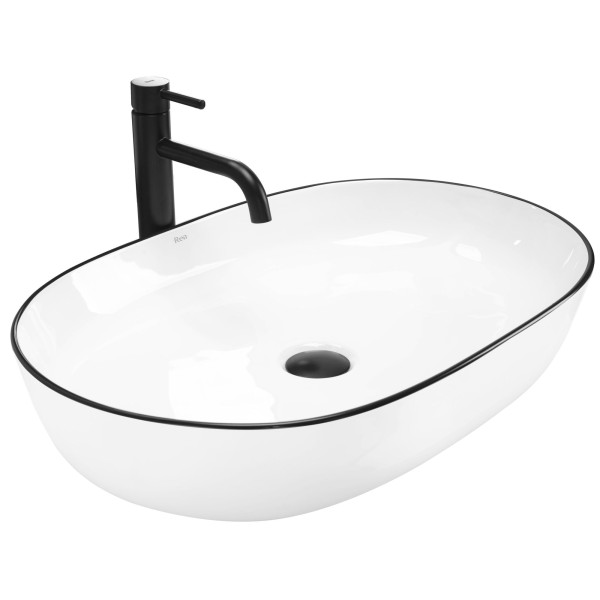 Umywalka nablatowa Rea CLEO 61 Black edge 216836