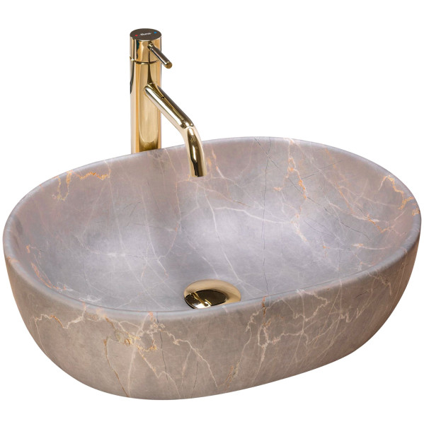 Umywalka nablatowa Rea Lara Beige 234494