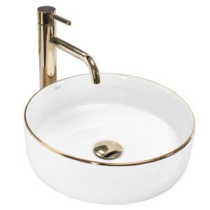 Umywalka nablatowa Rea Sami Gold Edge 89669