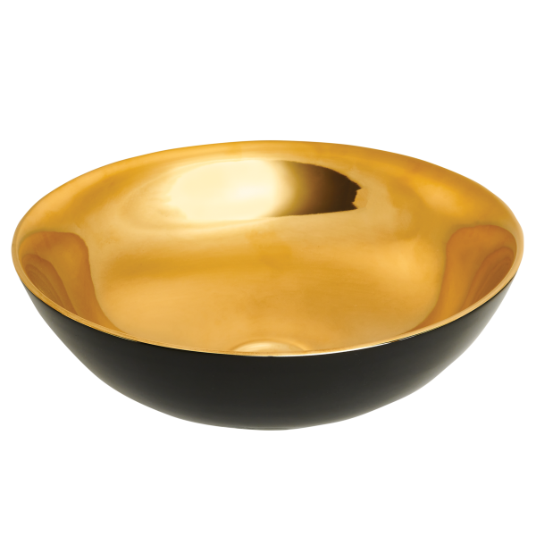 Umywalka nablatowa Tinos Invena Trend 39,5cm, złota połysk 224945