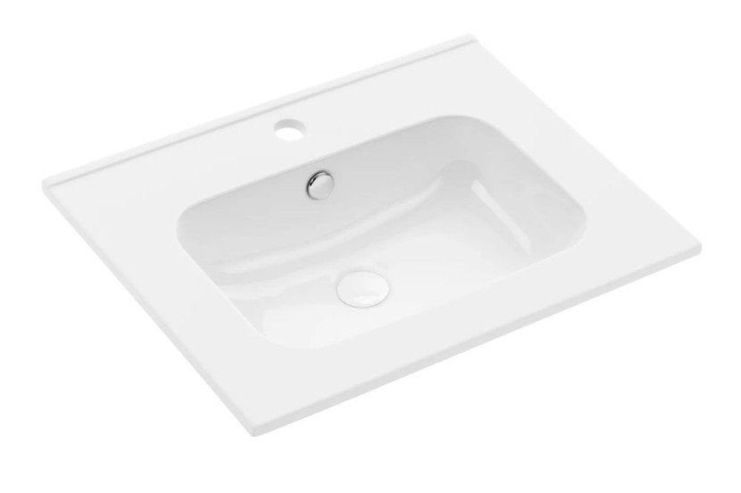 Umywalka wpuszczana ALTON 60 cm biała ceramiczna 801131