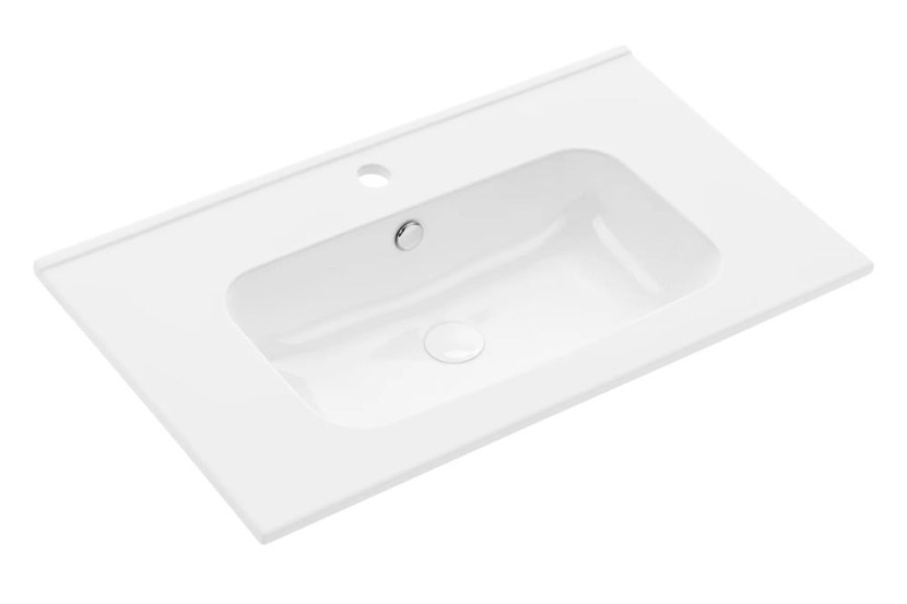 Umywalka wpuszczana ALTON 80 cm biała ceramiczna 801134