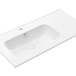 Umywalka wpuszczana ALTON 90 cm biała ceramiczna 801138 Umywalka wpuszczana ALTON 90 cm biała ceramiczna 801138
