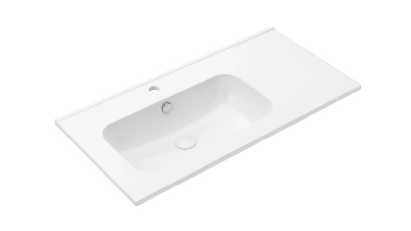 Umywalka wpuszczana ALTON 90 cm biała ceramiczna 801138
