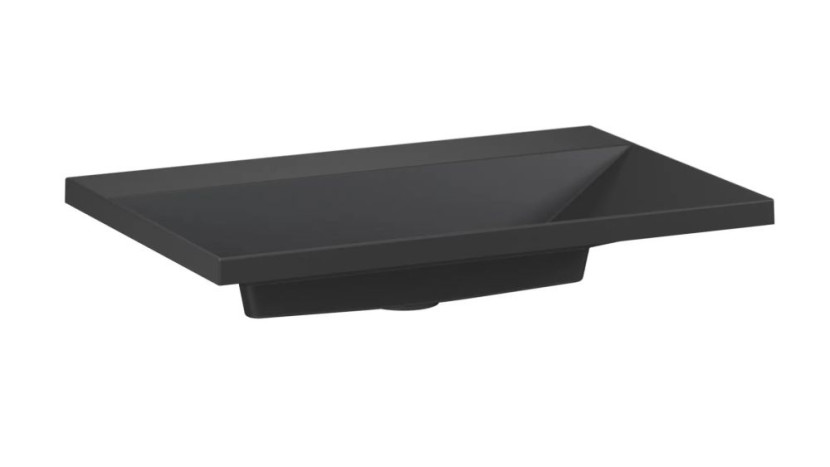 Umywalka wpuszczana EDGE 70 cm czarny mat kwarcowa bez otwor 801121