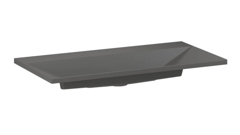 Umywalka wpuszczana EDGE 90 cm beton mat kwarcowa bez otworu 801124