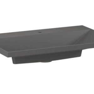Umywalka wpuszczana EDGE 90 cm beton mat kwarcowa z otworem 801132 Umywalka wpuszczana EDGE 90 cm beton mat kwarcowa z otworem 801132