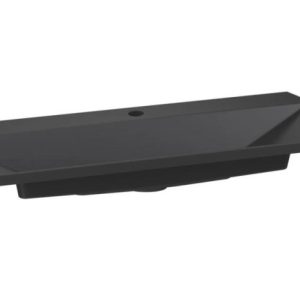 Umywalka wpuszczana EDGE 90 cm czarny mat kwarcowa z otworem 801148 Umywalka wpuszczana EDGE 90 cm czarny mat kwarcowa z otworem 801148
