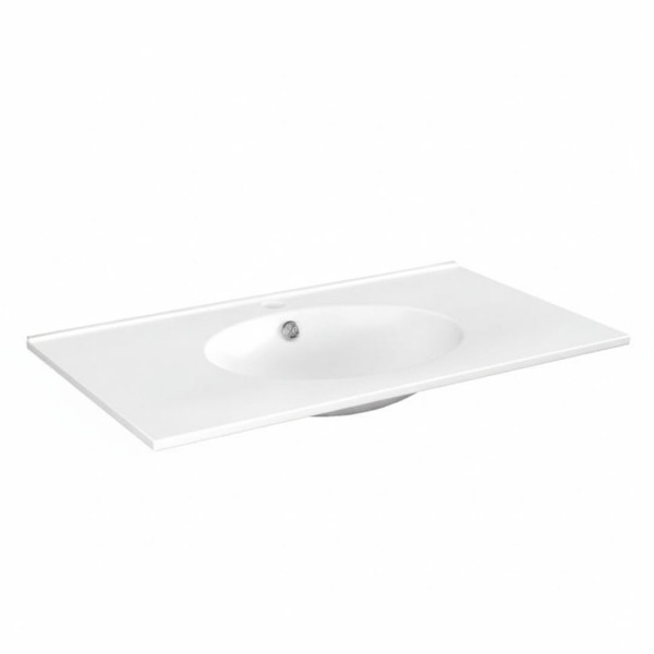 Umywalka wpuszczana MEG 80 cm biała ceramiczna 822458
