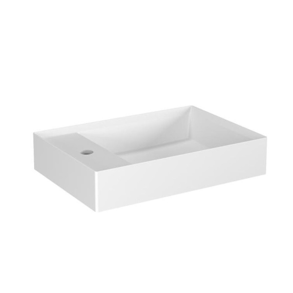 Umywalka wpuszczana UNIQ Solid Surface 50 cm z otworem na ba 823520