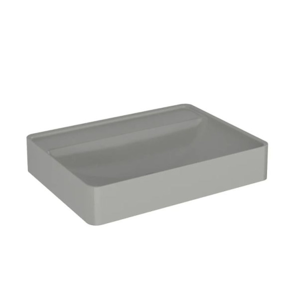Umywalka wpuszczana VIBE 60 cm beton mat kwarcowa bez otworu 801137