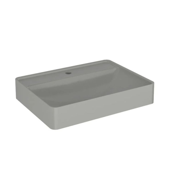 Umywalka wpuszczana VIBE 60 cm beton mat kwarcowa z otworem 801143