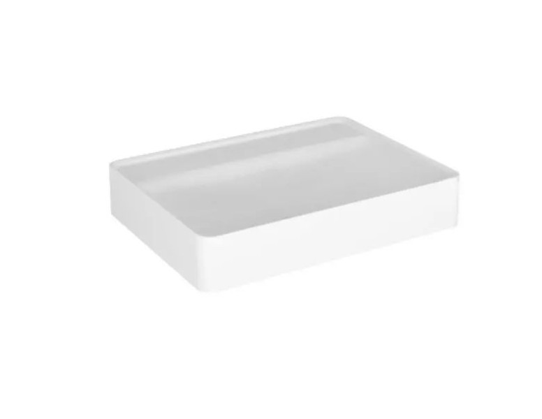 Umywalka wpuszczana VIBE 60 cm biały mat kwarcowa bez otworu 801150