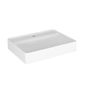 Umywalka wpuszczana VIBE 60 cm biały mat kwarcowa z otworem 801141 Umywalka wpuszczana VIBE 60 cm biały mat kwarcowa z otworem 801141