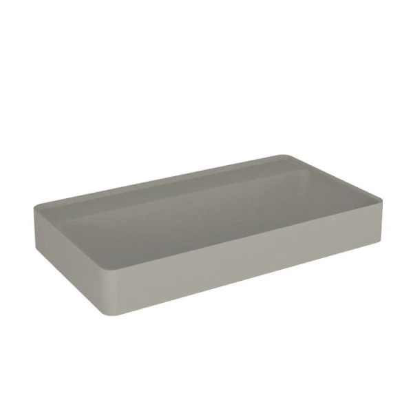 Umywalka wpuszczana VIBE 80 cm beton mat kwarcowa bez otworu 801130