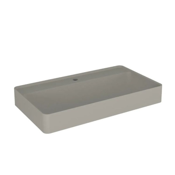 Umywalka wpuszczana VIBE 80 cm beton mat kwarcowa z otworem 801154