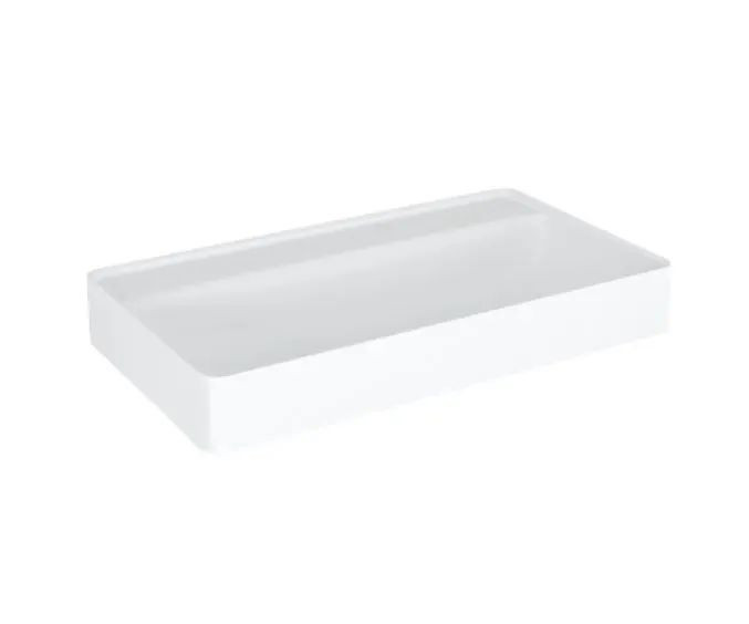 Umywalka wpuszczana VIBE 80 cm biały mat kwarcowa bez otworu 801136
