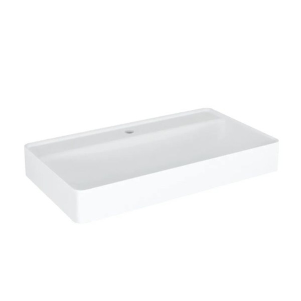 Umywalka wpuszczana VIBE 80 cm biały mat kwarcowa z otworem 801144