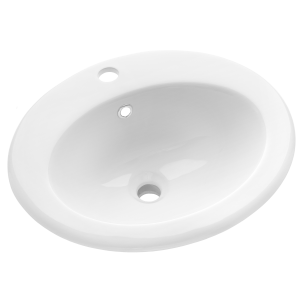 Umywalka wpuszczana w blat Invena NIKEA 50 cm biała 348757 Umywalka wpuszczana w blat Invena NIKEA 50 cm biała 348757