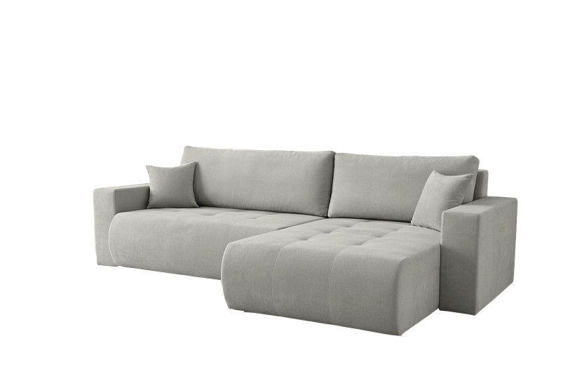 Uniwersalny narożnik do salonu Kora - tkanina Wind, szary 827362