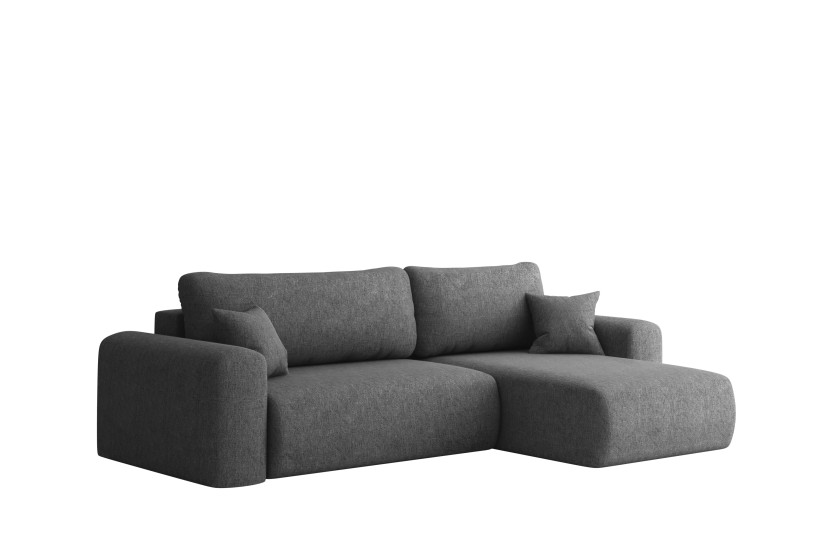 Uniwersalny narożnik z funkcją spania, do salonu, Capri L - ciemnoszary 803064