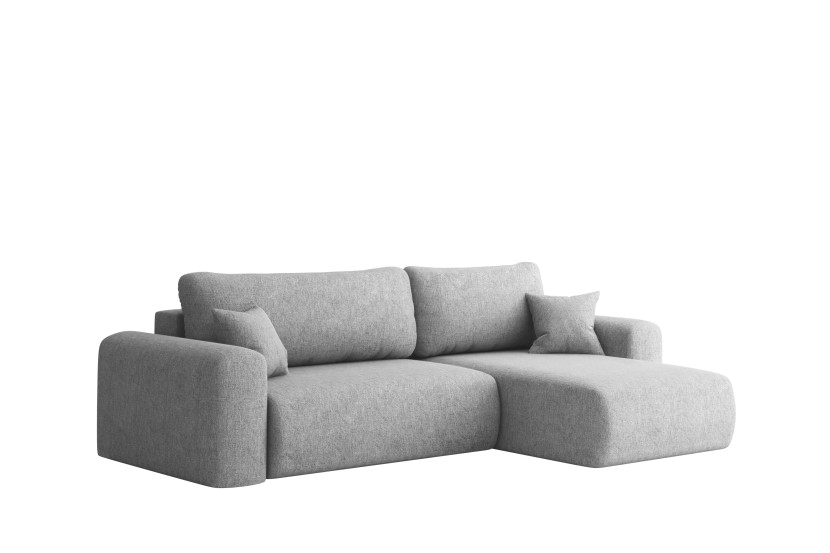 Uniwersalny narożnik z funkcją spania, do salonu, Capri L - jasnoszary 803063