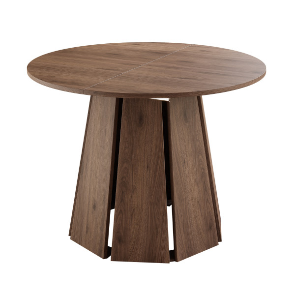 VERDA okrągły stół rozkładany 100-140cm orzech okapi 949607