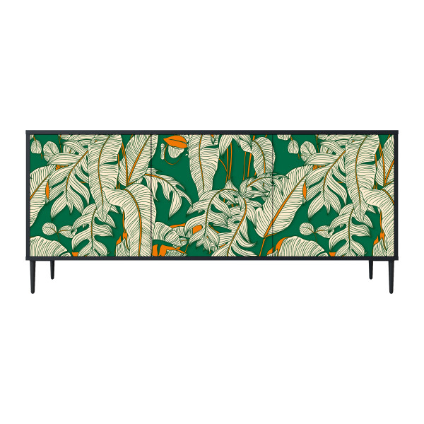 VERDANT PLEASURES Komoda 3 drzwi Czarna-Metalowa szpilka czarna 442161