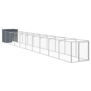 VidaXL buda dla psa Antracyt 110 x 1017 x 110 cm Stal 473224 VidaXL buda dla psa Antracyt 110 x 1017 x 110 cm Stal 473224