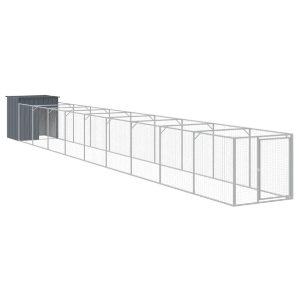 VidaXL buda dla psa Antracyt 110 x 1017 x 110 cm Stal 473224