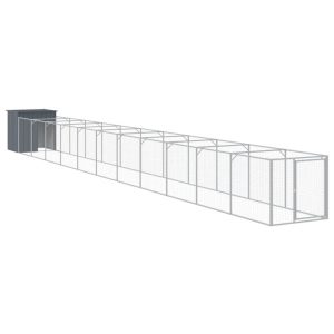 VidaXL buda dla psa Antracyt 110 x 1221 x 110 cm Stal 473207 VidaXL buda dla psa Antracyt 110 x 1221 x 110 cm Stal 473207