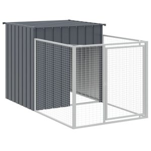 VidaXL buda dla psa Antracyt 110 x 201 x 110 cm Stal 473205 VidaXL buda dla psa Antracyt 110 x 201 x 110 cm Stal 473205